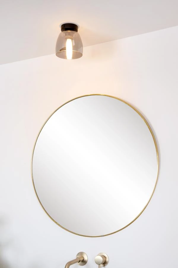 Lucide TYLER - Plafonnière Badkamer - Ø 16,1 cm - 1xG9 - IP44 - Zwart - sfeer 3